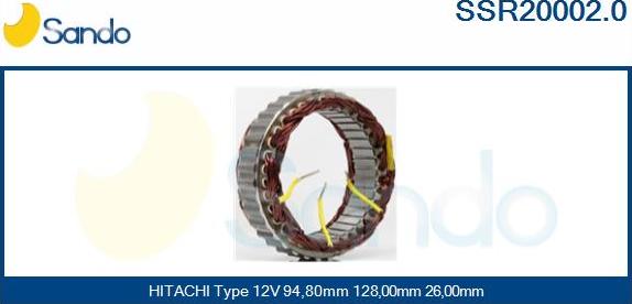 Sando SSR20002.0 - Stator, alternator www.molydon.hr