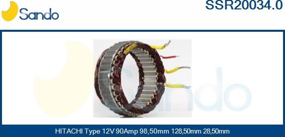 Sando SSR20034.0 - Stator, alternator www.molydon.hr