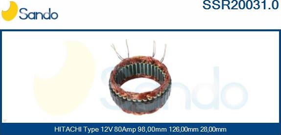 Sando SSR20031.0 - Stator, alternator www.molydon.hr