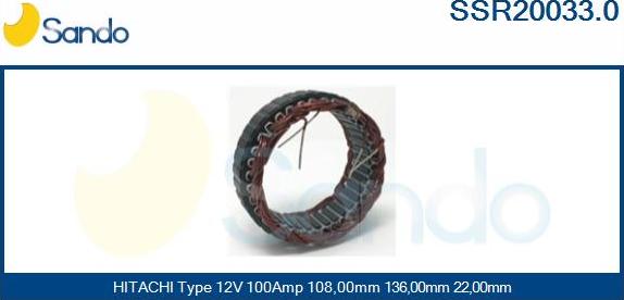 Sando SSR20033.0 - Stator, alternator www.molydon.hr