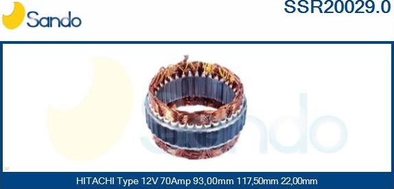 Sando SSR20029.0 - Stator, alternator www.molydon.hr