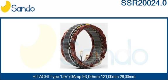 Sando SSR20024.0 - Stator, alternator www.molydon.hr