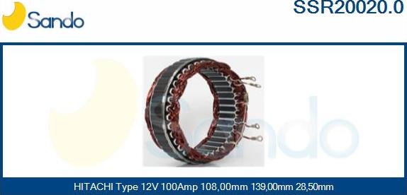 Sando SSR20020.0 - Stator, alternator www.molydon.hr