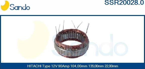 Sando SSR20028.0 - Stator, alternator www.molydon.hr