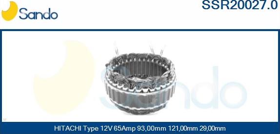 Sando SSR20027.0 - Stator, alternator www.molydon.hr