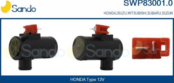 Sando SWP83001.0 - Pumpa za tekućinu za pranje, pranje vjetrobrana www.molydon.hr