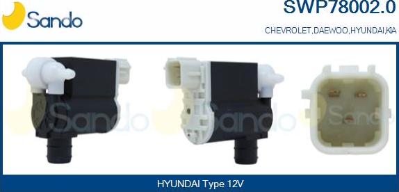 Sando SWP78002.0 - Pumpa za tekućinu za pranje, pranje vjetrobrana www.molydon.hr
