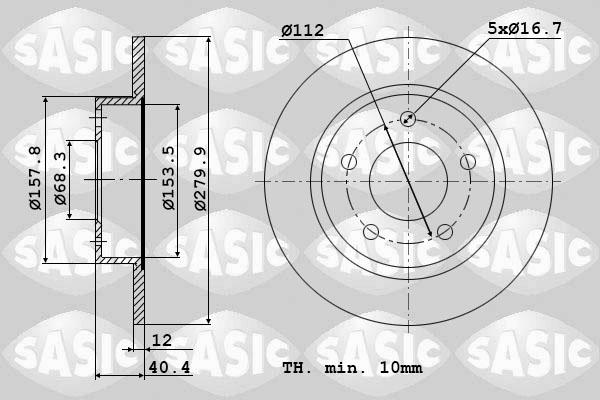 Sasic 9004906J - Kočioni disk www.molydon.hr