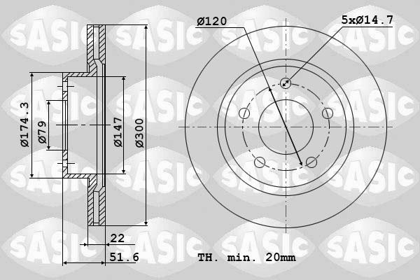 Sasic 9004910J - Kočioni disk www.molydon.hr