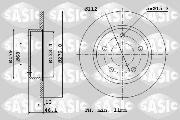 Sasic 9004495J - Kočioni disk www.molydon.hr