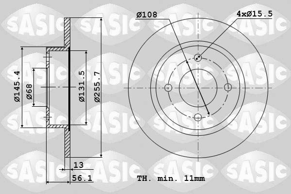 Sasic 9004490J - Kočioni disk www.molydon.hr