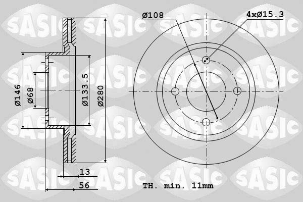 Sasic 9004492J - Kočioni disk www.molydon.hr