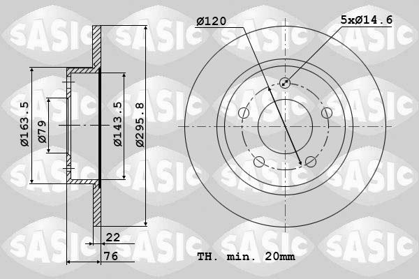 Sasic 9004497J - Kočioni disk www.molydon.hr