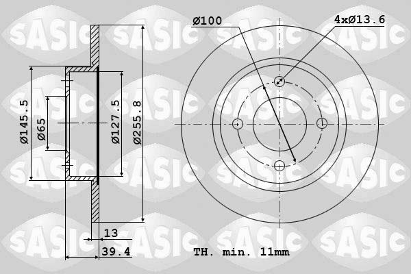 Sasic 9004447J - Kočioni disk www.molydon.hr