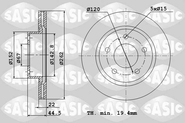 Sasic 9004417J - Kočioni disk www.molydon.hr