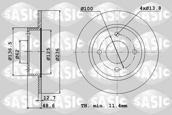 Sasic 9004479J - Kočioni disk www.molydon.hr