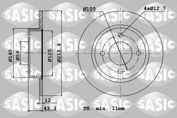 Sasic 9004566J - Kočioni disk www.molydon.hr