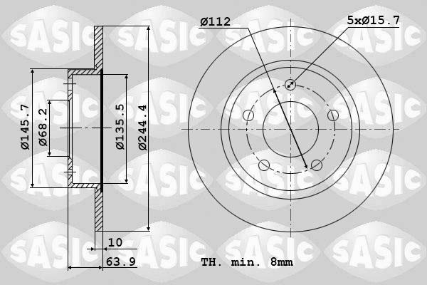 Sasic 9004588J - Kočioni disk www.molydon.hr