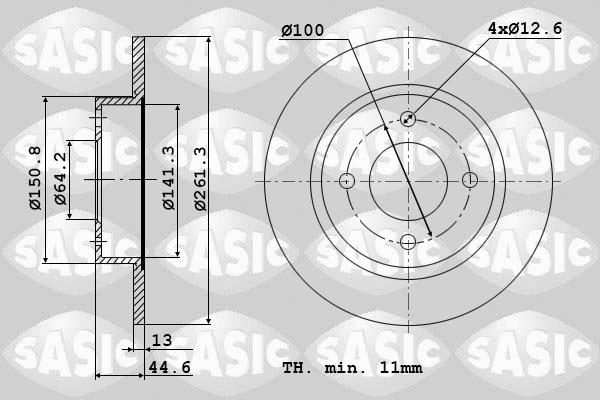 Sasic 9004538J - Kočioni disk www.molydon.hr