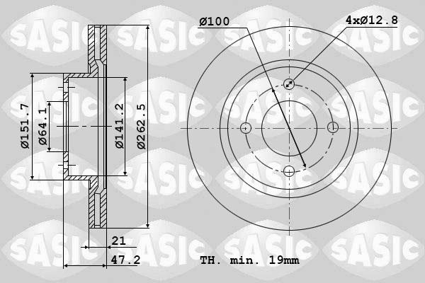 Sasic 9004533J - Kočioni disk www.molydon.hr