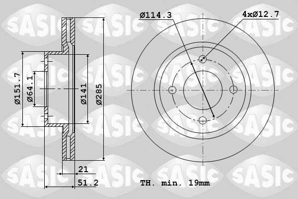 Sasic 9004526J - Kočioni disk www.molydon.hr