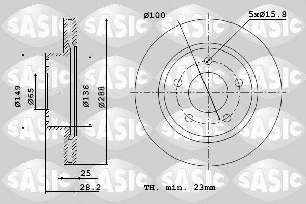 Sasic 9004898J - Kočioni disk www.molydon.hr