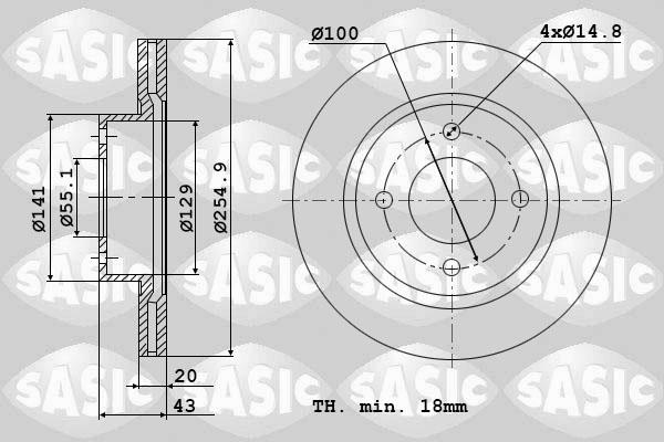 Sasic 9004897J - Kočioni disk www.molydon.hr