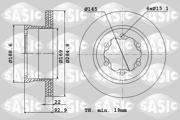 Sasic 9004843J - Kočioni disk www.molydon.hr