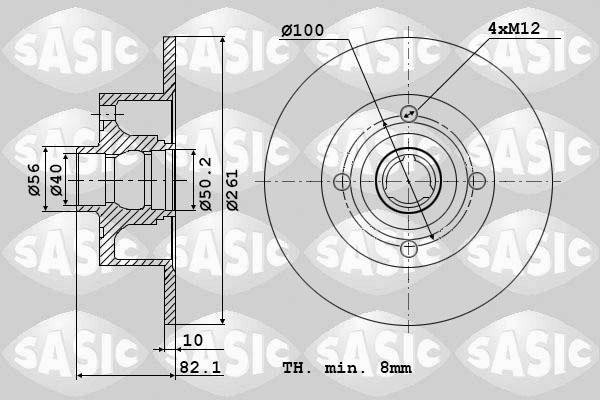 Sasic 9004866J - Kočioni disk www.molydon.hr