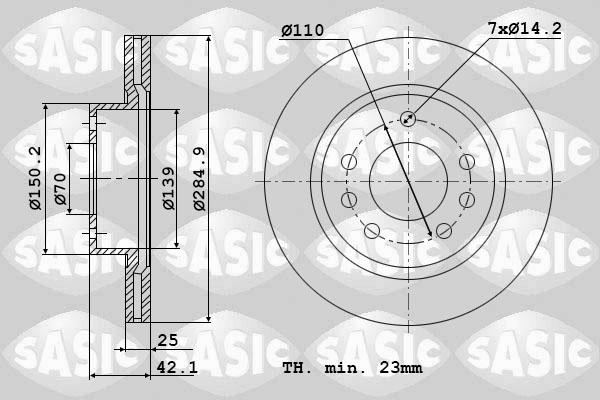 Sasic 9004888J - Kočioni disk www.molydon.hr