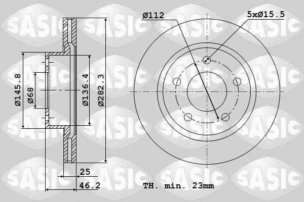 Sasic 9004883J - Kočioni disk www.molydon.hr