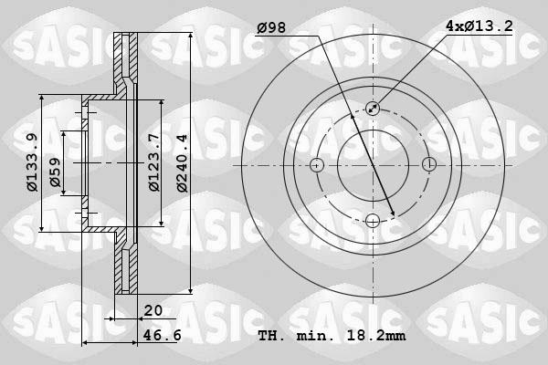 Sasic 9004822J - Kočioni disk www.molydon.hr