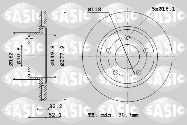 Sasic 9004875J - Kočioni disk www.molydon.hr