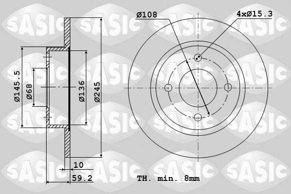 Sasic 9004393J - Kočioni disk www.molydon.hr