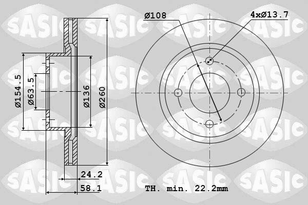 Sasic 9004359J - Kočioni disk www.molydon.hr