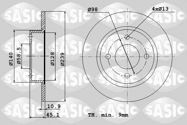 Sasic 9004313J - Kočioni disk www.molydon.hr