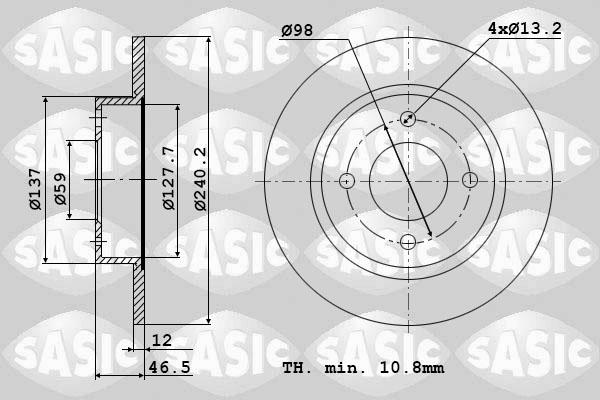 Sasic 9004381J - Kočioni disk www.molydon.hr