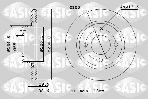 Sasic 9004219J - Kočioni disk www.molydon.hr