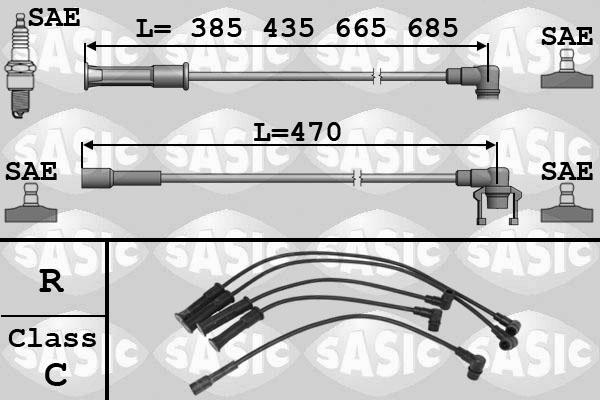 Sasic 9284007 - Set kablova za paljenje www.molydon.hr