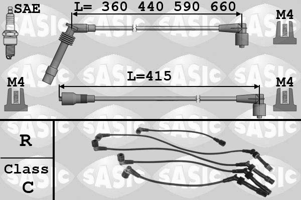 Sasic 9286080 - Set kablova za paljenje www.molydon.hr