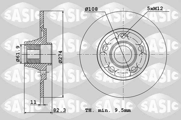 Sasic 4004300J - Kočioni disk www.molydon.hr