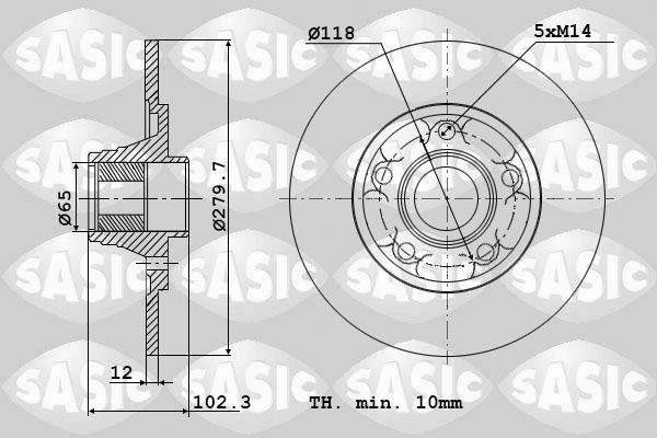 Sasic 4004307J - Kočioni disk www.molydon.hr