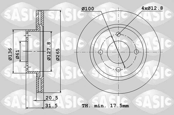 Sasic 4004265J - Kočioni disk www.molydon.hr