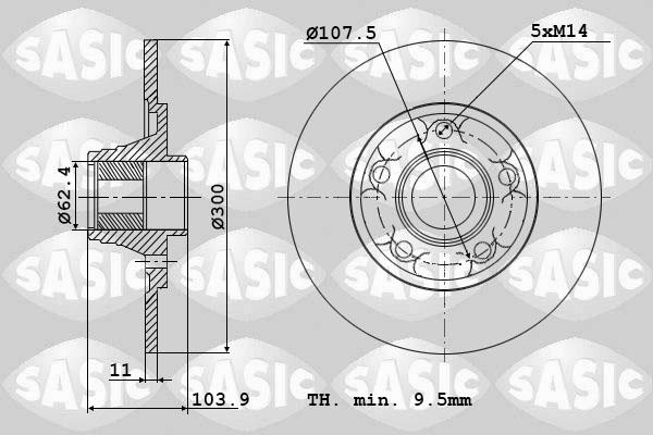 Sasic 6104045 - Kočioni disk www.molydon.hr