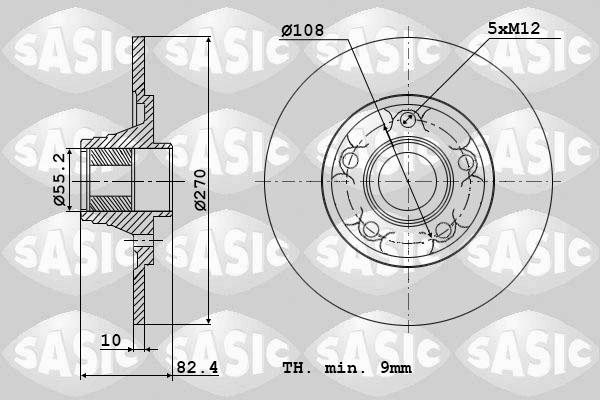 Sasic 6104043 - Kočioni disk www.molydon.hr