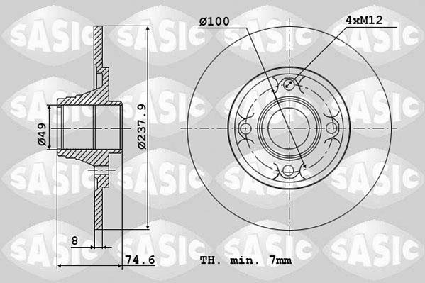 Sasic 6104015 - Kočioni disk www.molydon.hr