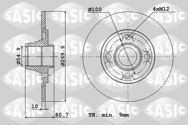 Sasic 6104012 - Kočioni disk www.molydon.hr