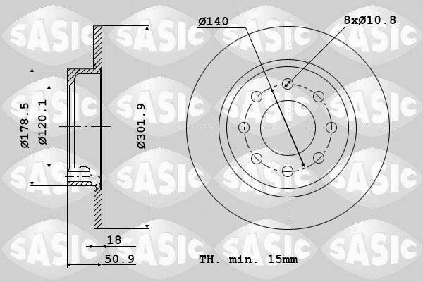 Sasic 6104033 - Kočioni disk www.molydon.hr