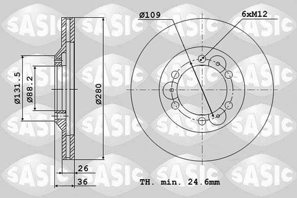 Sasic 6106092 - Kočioni disk www.molydon.hr