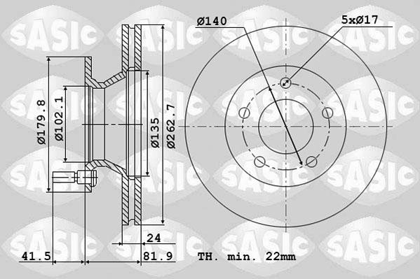 Sasic 6106097 - Kočioni disk www.molydon.hr